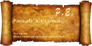 Pastyák Elizeus névjegykártya
